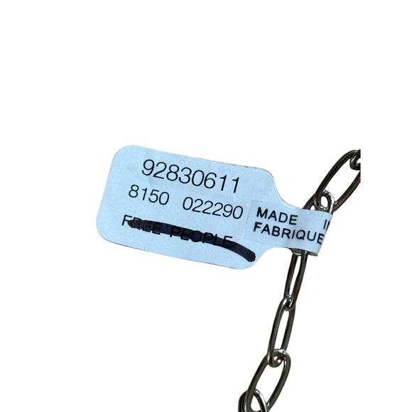 NWT $48 Free People International Love Layered Necklace Black Silver Turquoise - Picture 5 of 7